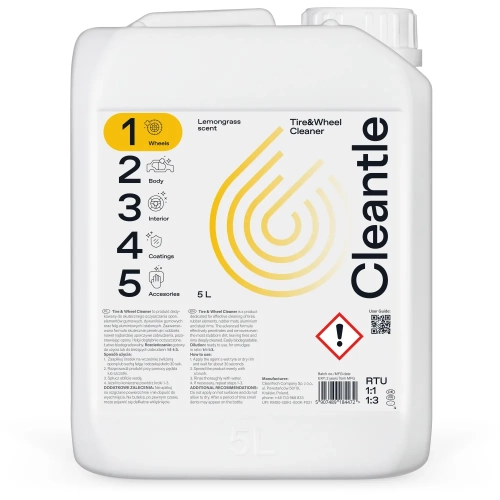 CLEANTLE TIRE & WHEEL CLEANER 5L do mycia felg i opon